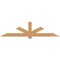 Ekena Millwork Kennewick Timber Gable Bracket, Western Red Cedar, 96"W x 24"H x 1 1/2"D x 5 1/2"F, 6/12 Pitch GBW096X24X0206KEN00SWR - alternate 1